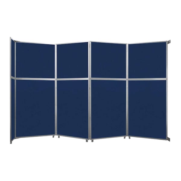 Operable Wall Folding Room Divider 15'7" x 10'3/4" Navy Blue Fabric